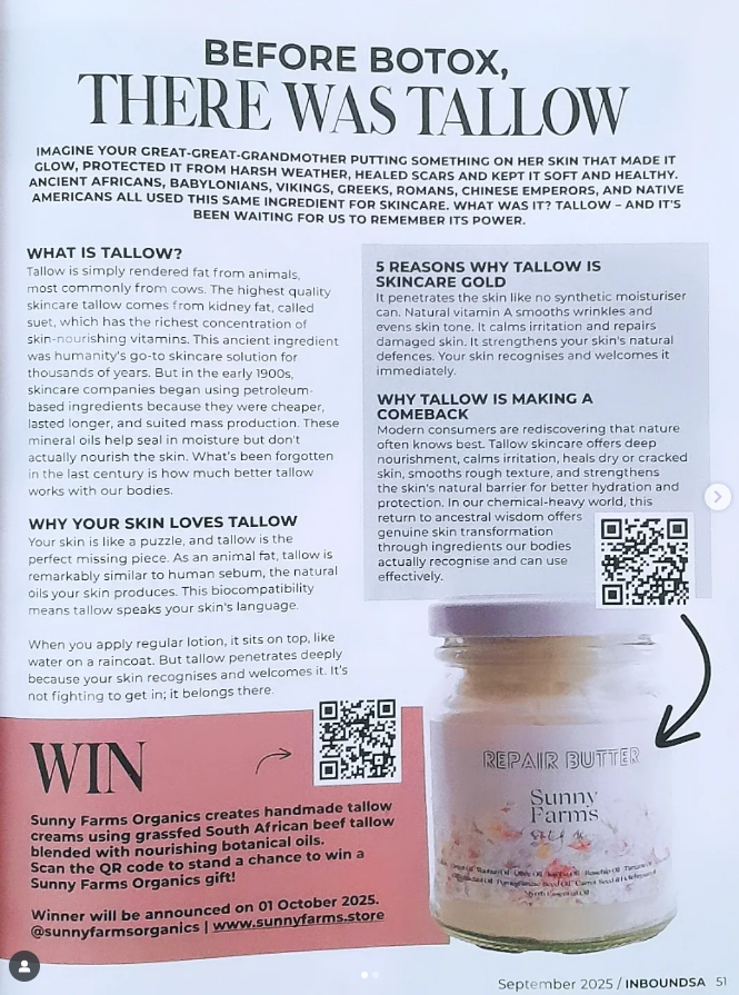 Grassfed Buttery Tallow Cream REPAIR BUTTER