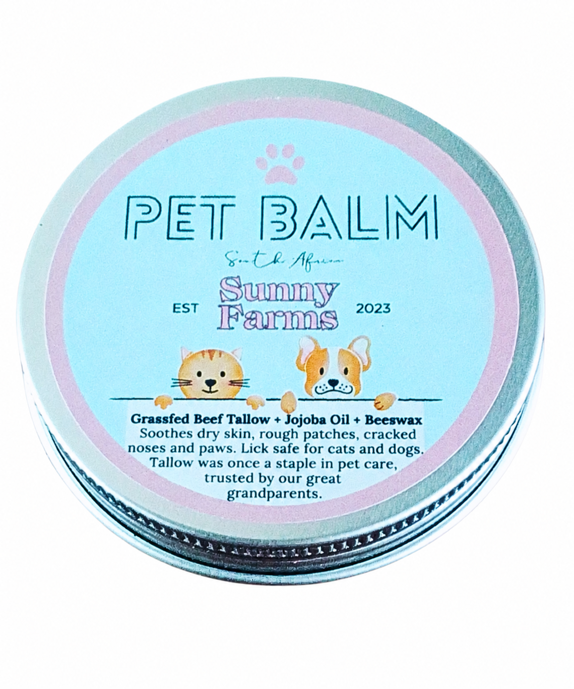 Sunny Farms Organics Pet Balm tin
