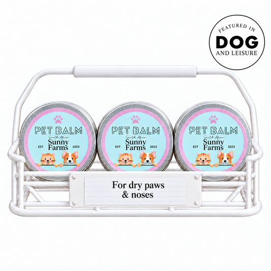 Pet Balm in silver tins — featured in Dog and Leisure